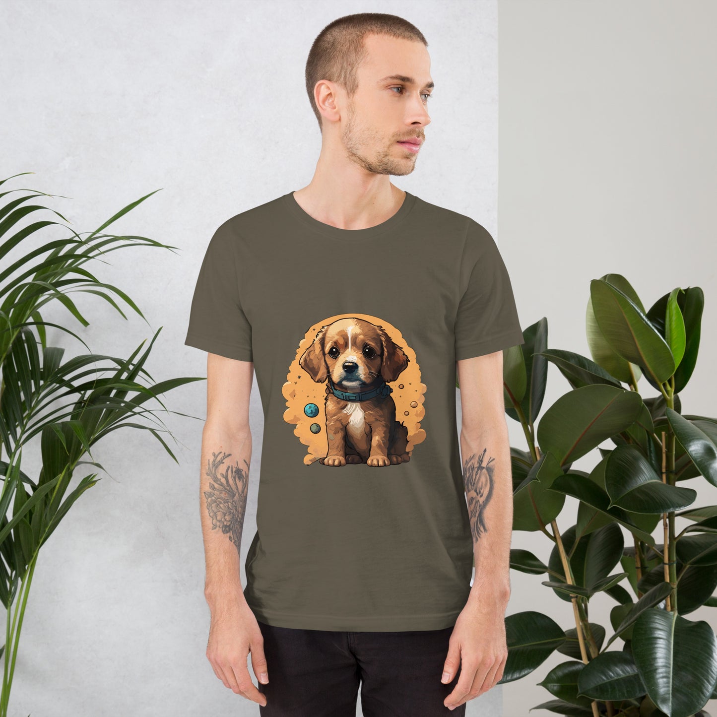 T-shirt with cute dog print