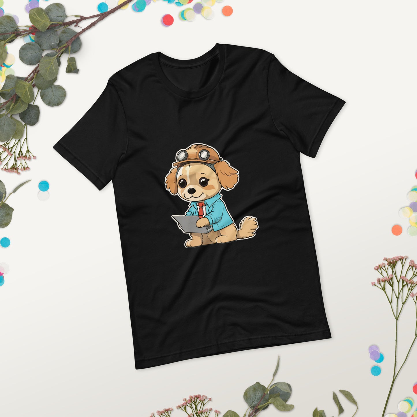 T-shirt with cute dog print