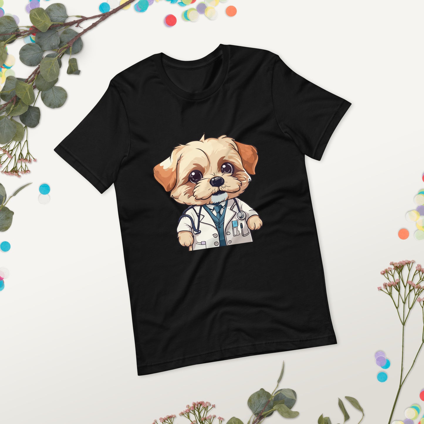 T-shirt with cute dog print