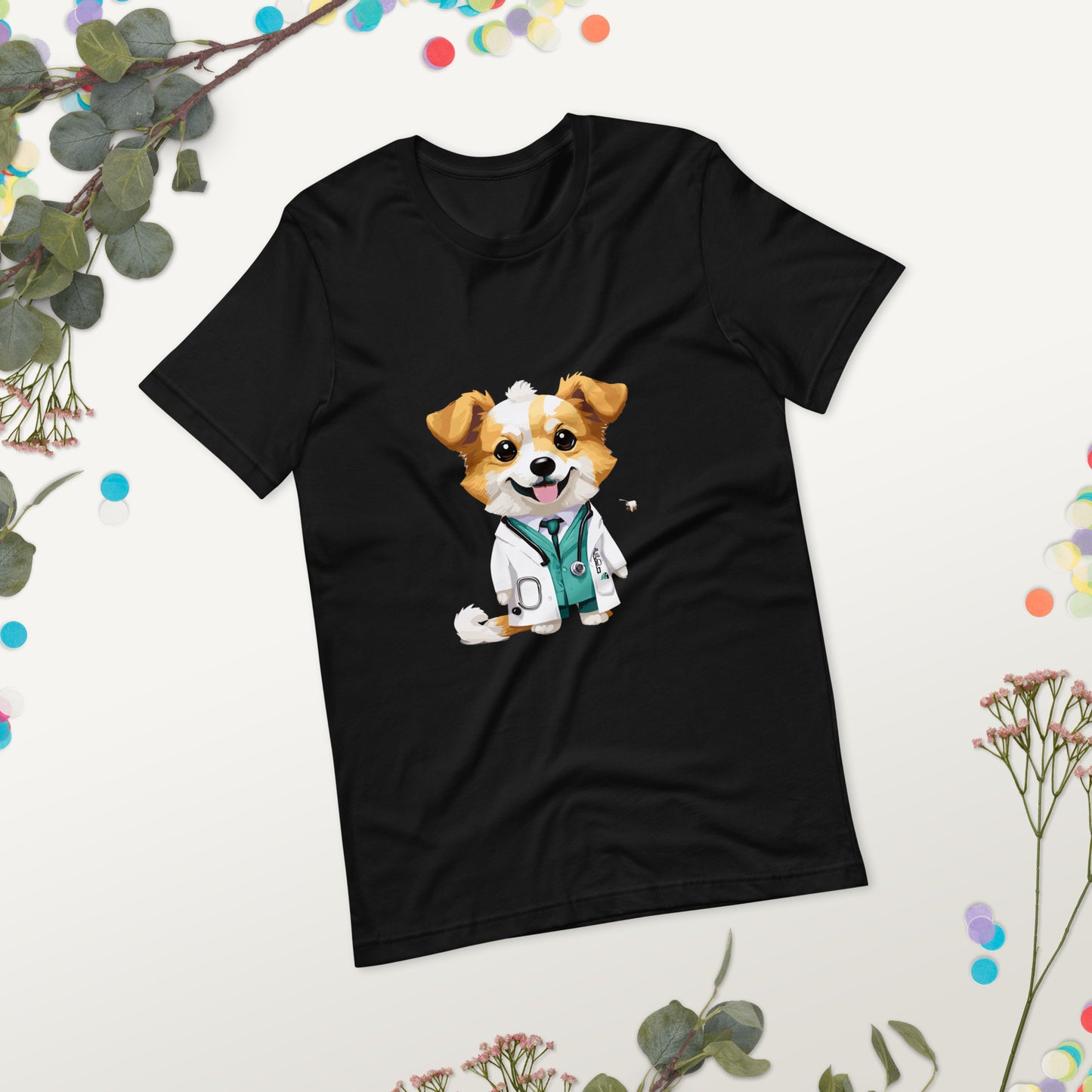 T-shirt with cute dog print