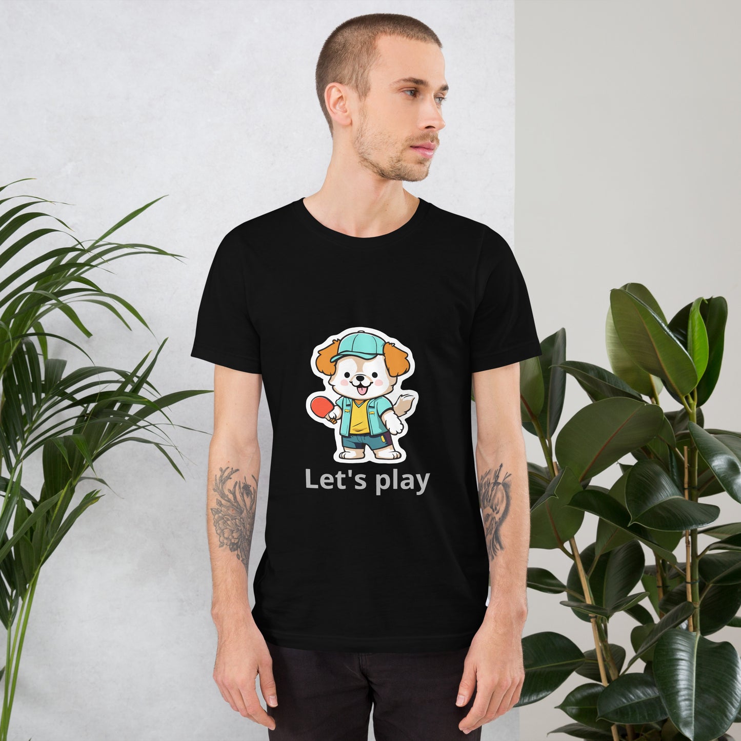 T-shirt with cute dog print