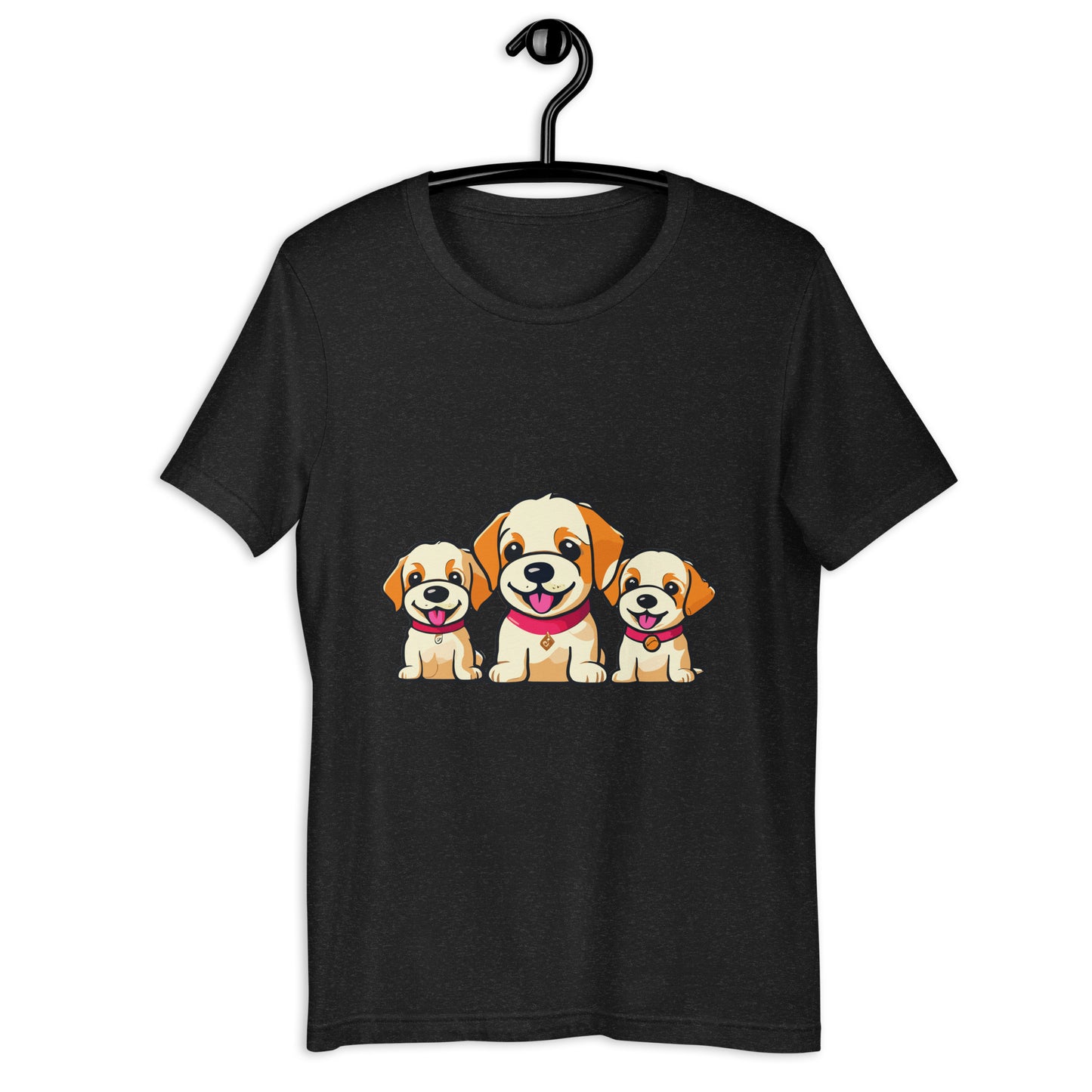 Unisex t-shirt three cute dogs