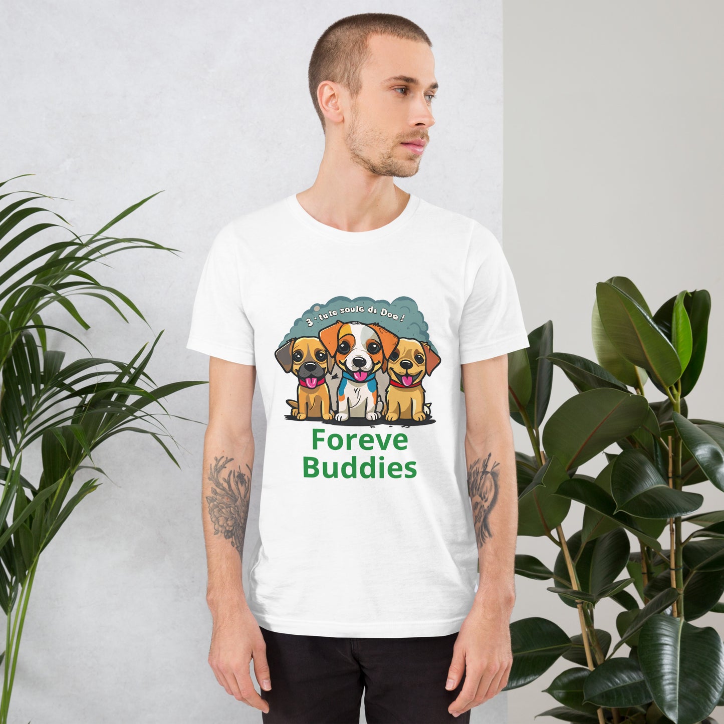 T-shirt with cute dog print